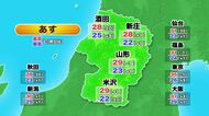 【天気／山形】30日の詳しい天気＆柳町選手のリフティングも　中村友祐気象予報士の予報
