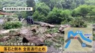 倒木と落石で全面通行止め　けが人なし／八代市坂本町深水地区【熊本】