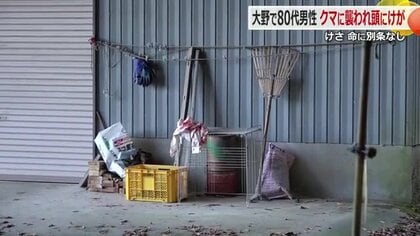 「背後からクマに…」農作業をしようとした80代男性が頭をひっかかれる　残された作業着は血まみれに　福井・大野市