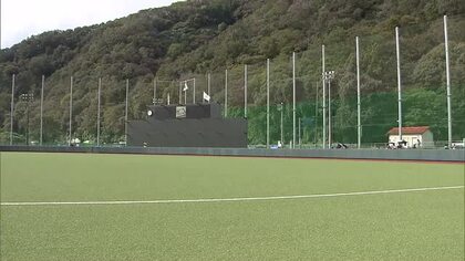 新HIRAKINライズ球場　グラウンド完成で記念式典　人工芝にLED電光掲示板を完備　【岡山】