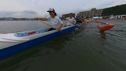 “遠回りしてゴミ拾い”することも　生涯スポーツで人気のアウトリガーカヌー、共に広がる環境意識