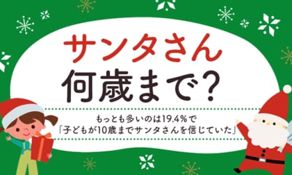 【サンタさん何歳まで?】もっとも多いのは19.4%で「子どもが10歳までサンタさんを信じていた」