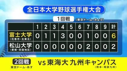 富士大学（岩手・花巻市）が初戦突破　松山大学に6対2で勝利　全日本大学野球選手権