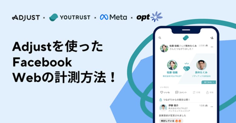 Adjust、「Facebook Web」ソリューションを活用しYOUTRUSTのiOSアプリ広告の計測・最適化課題を解決 CPA1/2以下削減・継続率上昇を実現