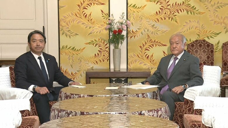 【速報】自民が国民に新たな枠組み協力要請…幹事長会談で国民は所得税控除拡大や政治とカネ問題の改善求める｜FNNプライムオンライン