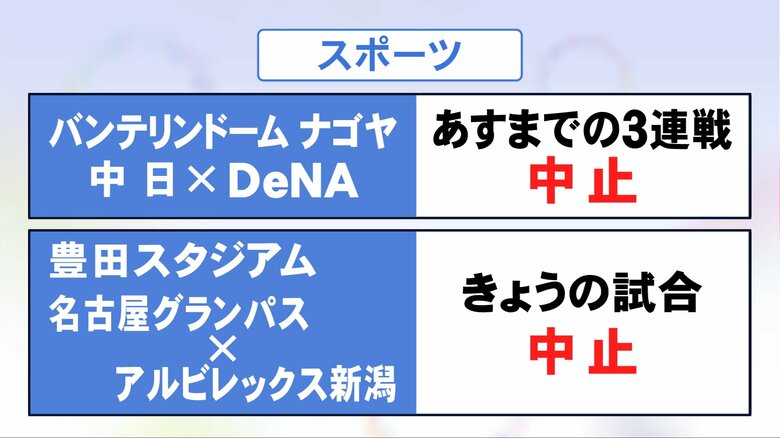 グランパス戦も中止に…台風10号接近に伴う東海3県の施設等への影響 ナガシマスパーランドなど臨時休業｜FNNプライムオンライン