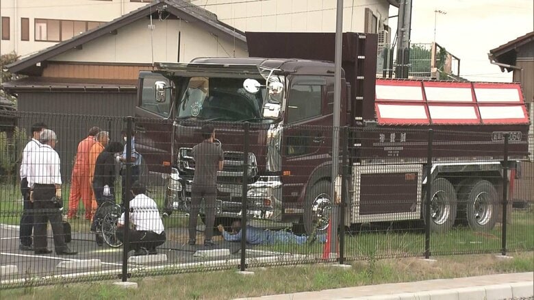 車いすの71歳男性をダンプカーではねて死亡させ逃走か 運転していた52歳男を逮捕 防犯カメラ等から特定も否認｜FNNプライムオンライン