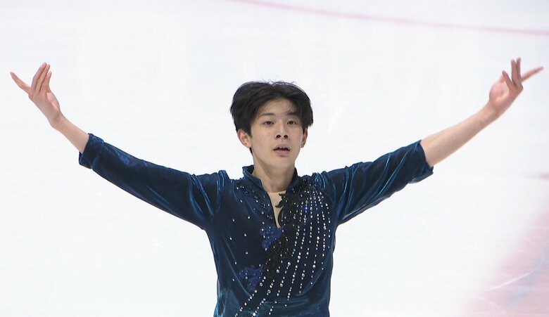 ショートでトリプルアクセルを完璧に成功させた森遼人（東京選手権）