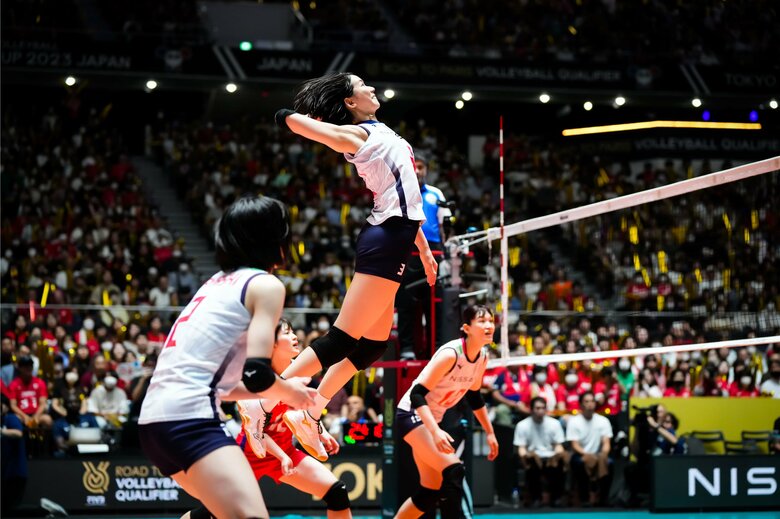 終盤調子を上げてきた古賀紗理那（写真：©️FIVB）