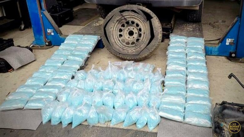 押収されたフェンタニル105キロ、5250万人分の致死量に相当する（写真：CBP）