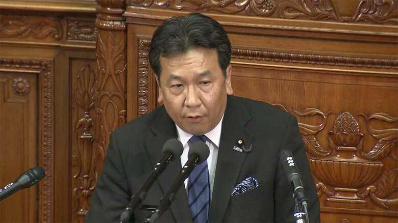 枝野代表は20日の衆院本会議で2時間43分にわたり演説