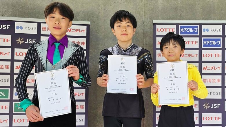 ノービスA男子表彰台（関東選手権）