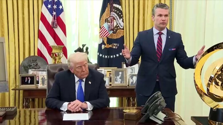 トランプ大統領とヘグセス国防長官