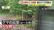 「やばいね…」クマの目撃は例年の3倍超　生活圏に侵入した場合は排除へ　県が計画案を示す