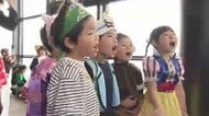 一足早く「トリック・オア・トリート！」かわいらしい仮装の園児がハロウィーン楽しむ　お菓子のお礼にダンス披露　福岡タワー