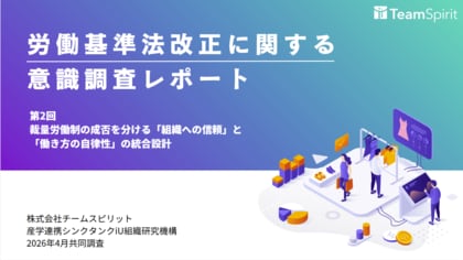 【調査レポート】裁量労働制の肯定率は「人事評価制度への信頼度」で34倍の差。副業・兼業、テレワークを含む「自律的働き方」のパッケージとして受容