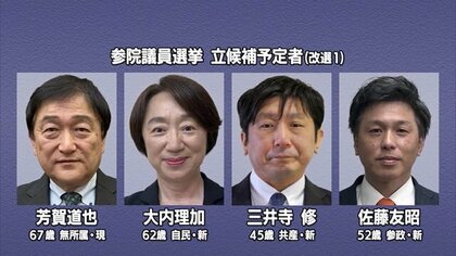 夏の参議院選挙公示まで1カ月　熱帯びる前哨戦・山形選挙区の立候補予定者4人の顔ぶれと訴え【山形発】