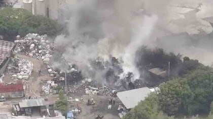 「金属とプラスチックが燃えている」　産業廃棄物処理会社で火事　ケーブル焼却の火が燃え移ったか　福岡・岡垣町