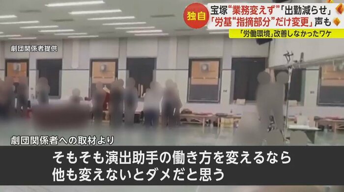 歌劇団内のSNSグループでのやりとり