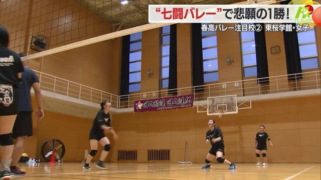 「七闘バレー」で勝利を目指す東桜学館女子バレーボール部