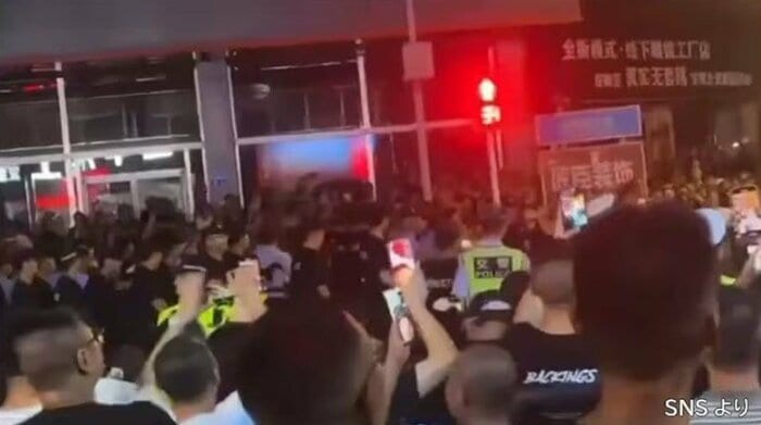 江油事件(2025年8月 中国SNSより)