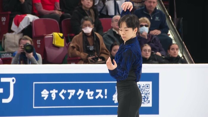 結果に対して「うれしさも悔しさもある」という鍵山(2024年世界選手権)