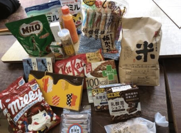 (「子ども宅食」の配送品:京都市資料より)