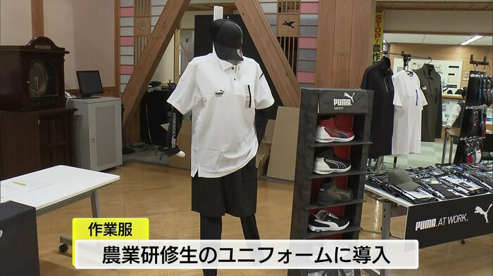 農業研修生のユニフォームに導入