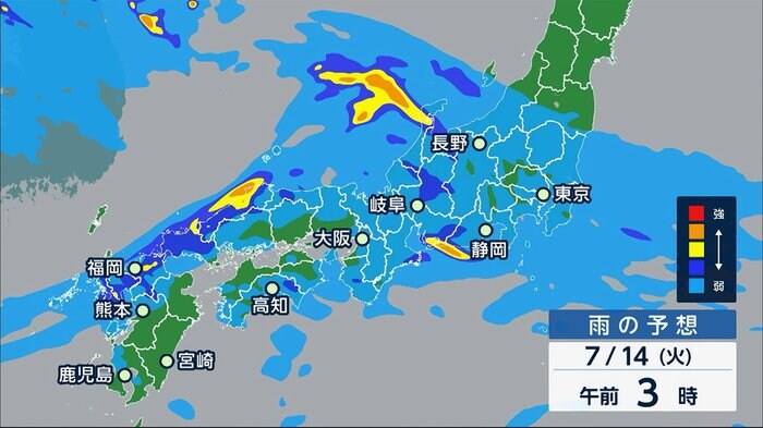 西日本 火曜に再び大雨おそれ 13日に九州で真夏日予想も