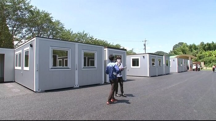仮設住宅の入居始まる 豪雨災害まもなく1カ月
