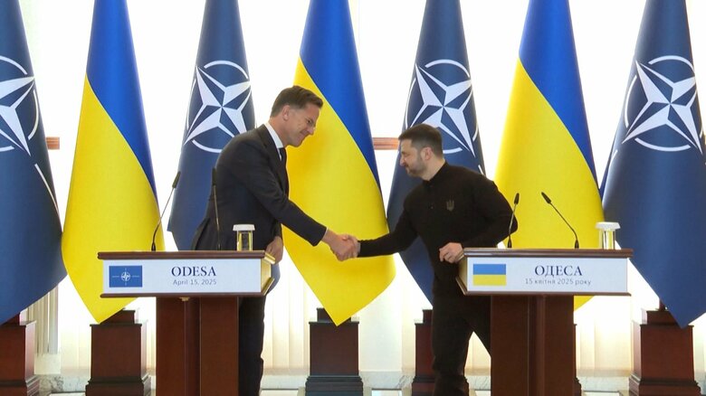 NATOルッテ事務総長 ゼレンスキー大統領と港湾都市オデーサで会談　「防空システムが必要」改めて支援を要請｜FNNプライムオンライン