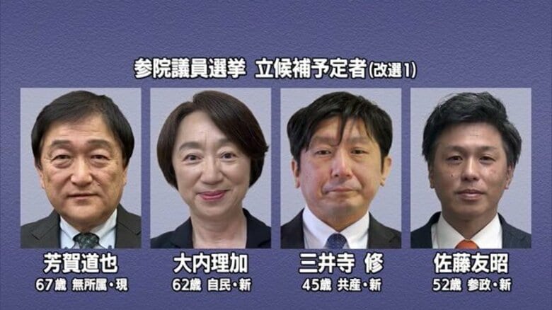 夏の参議院選挙公示まで1カ月　熱帯びる前哨戦・山形選挙区の立候補予定者4人の顔ぶれと訴え【山形発】｜FNNプライムオンライン