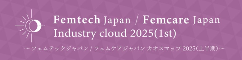 女性特有の健康課題を解決する製品・サービスの市場を可視化した「フェムテックジャパン/フェムケアジャパン カオスマップ2025(上半期)」を7月10日に発表