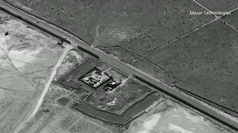 エジプト・ガザ境界付近の建設現場の衛星画像（2024年2月21日撮影）