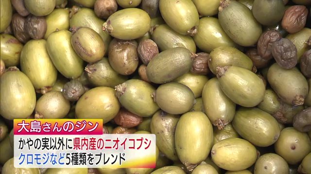 福島県で採れた、かしの実やニオイコブシなど5種類を使用