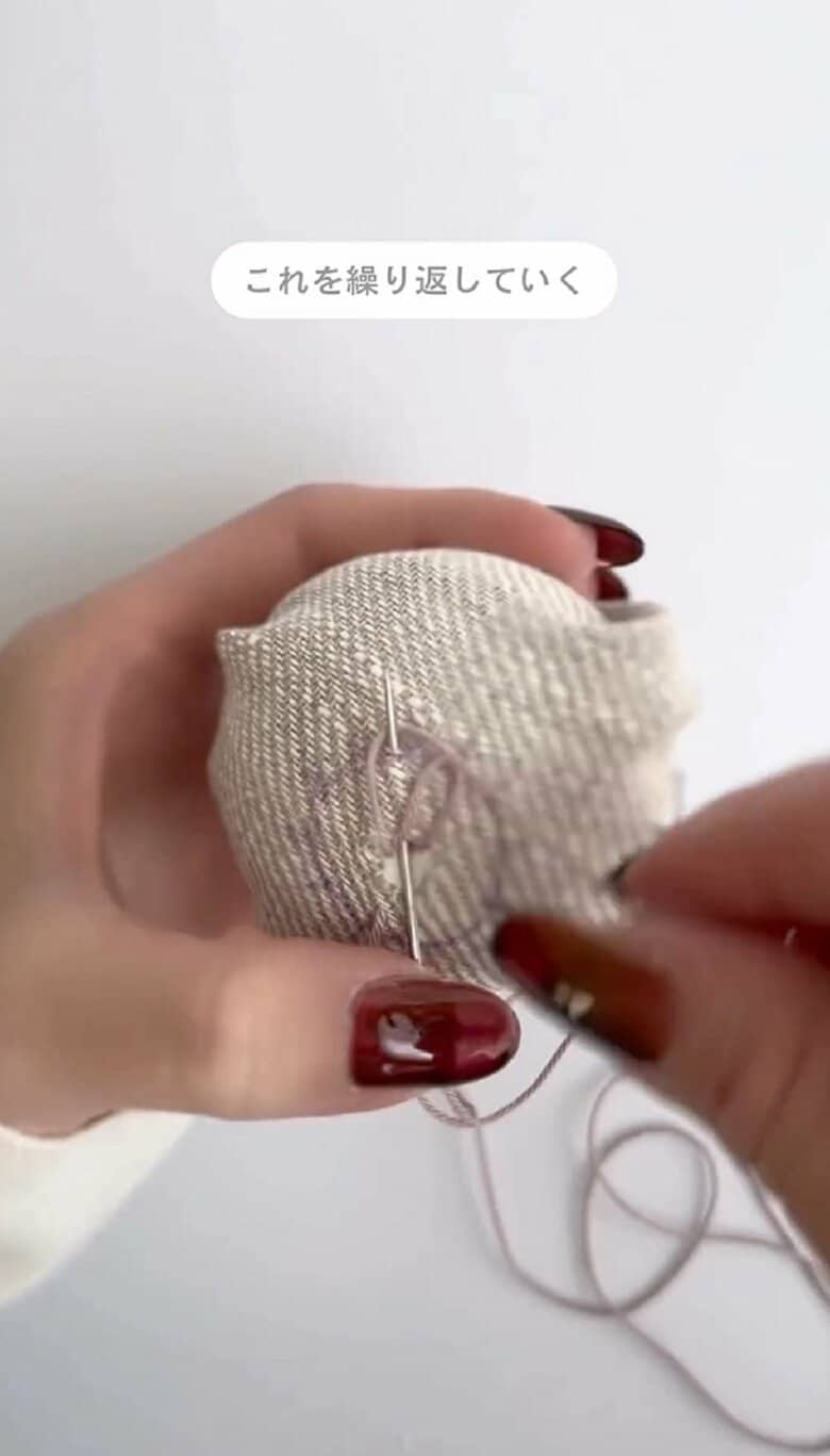 糸をくるりと巻いて…・