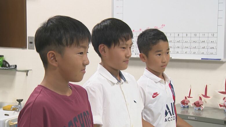 樋口佑海くん（左）／小川友大くん（中央）／曽我康正くん（右）