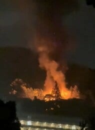 【速報】有馬温泉街近くの神社で火災　80人態勢で消火活動続く