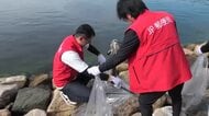 秋の行楽シーズン迎え　三方五湖周辺を地元住民らが清掃　ペットボトルや発泡スチロールのごみ拾う