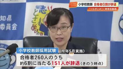 合格者の「約6割」151人が辞退　高知県の小学校教師採用試験、“本命”決まり他県に流出か