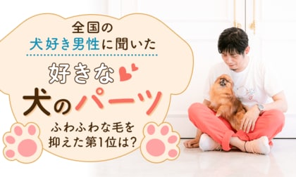 全国の犬好き男性に聞いた「好きな犬のパーツ」ふわふわな毛を抑えた第1位は?