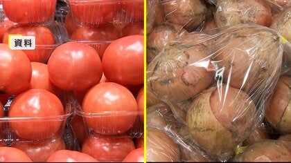 トマトやタマネギなど野菜の高値続く　気温の急低下や夏の猛暑が影響　キャベツやレタスなど葉物野菜は平年並み