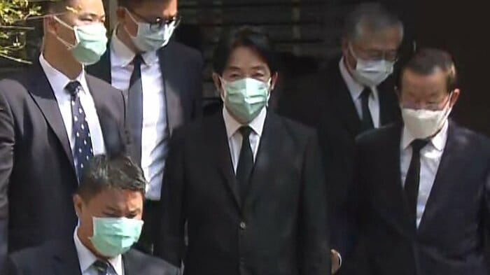 安倍氏の弔問に来日した台湾の頼清徳副総統