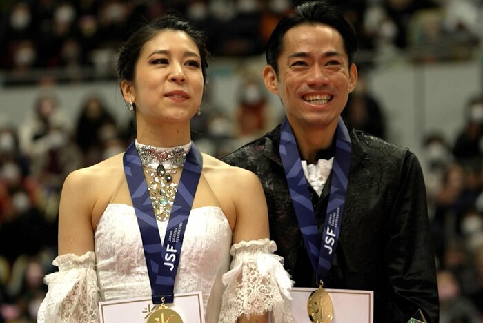 全日本選手権(2022年)で優勝した村元・高橋組
