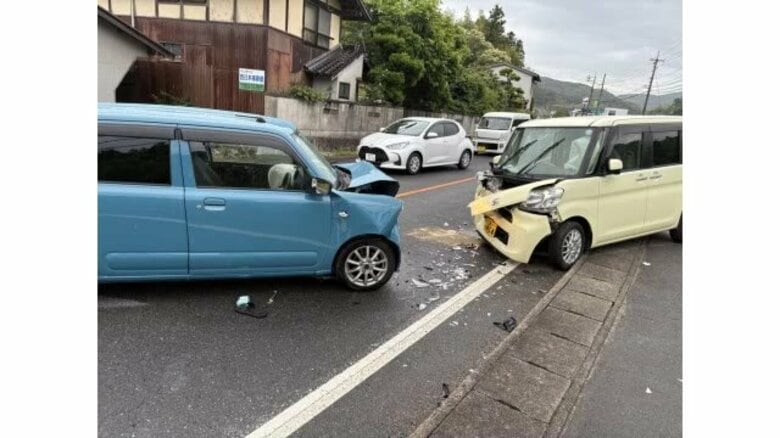 【速報】県道で軽自動車２台が衝突　複数人がケガをして搬送（島根・松江市）｜FNNプライムオンライン