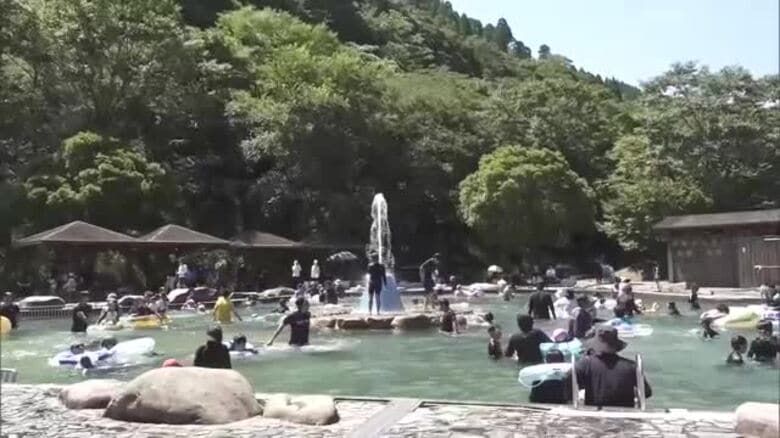 酷暑日に迫る！美郷町神門で39.9℃　日南市北郷町　河川プールにぎわう｜FNNプライムオンライン