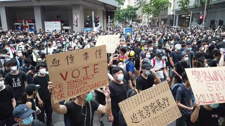 密着ＮＧ連発…　香港デモ、参加市民が抱く不安と恐怖｜FNNプライムオンライン