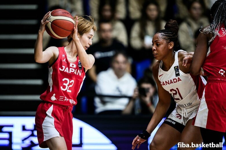 カナダ戦での宮崎早織（11日、ハンガリー・ショプロン）