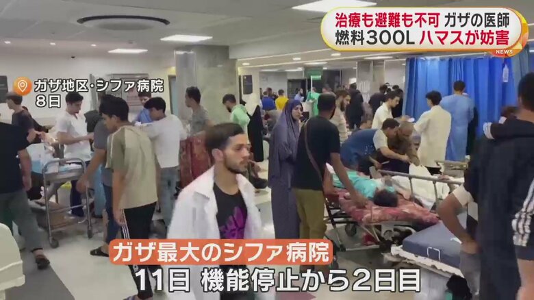 ガザ地区・シファ病院（8日）