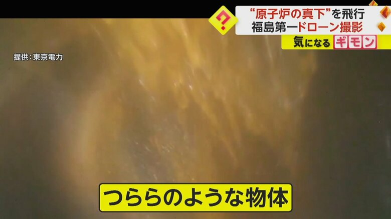 福島第一原発1号機の格納容器の内部で発見されたつららのような物体